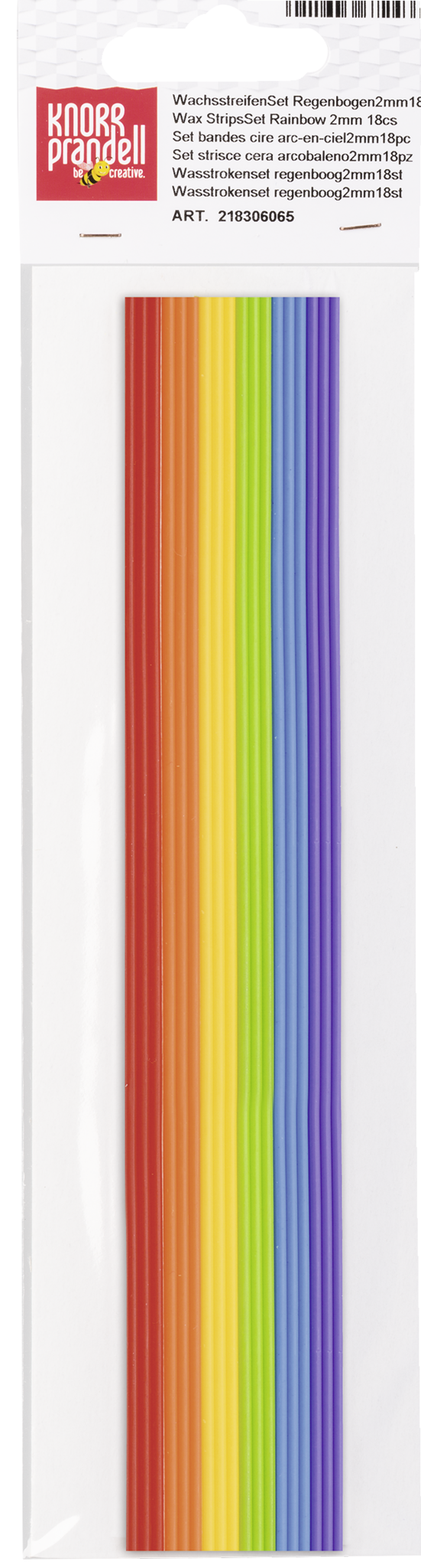 KNORR prandell 218306065 | Wachsplatten-Sortiment | 200 mm | Ø 2 mm | regenbogen