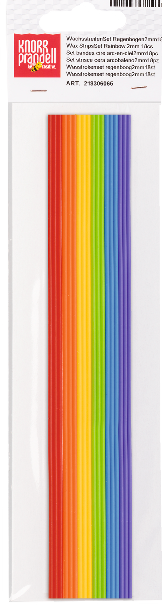 KNORR prandell 218306065 | Wachsplatten-Sortiment | 200 mm | Ø 2 mm | regenbogen