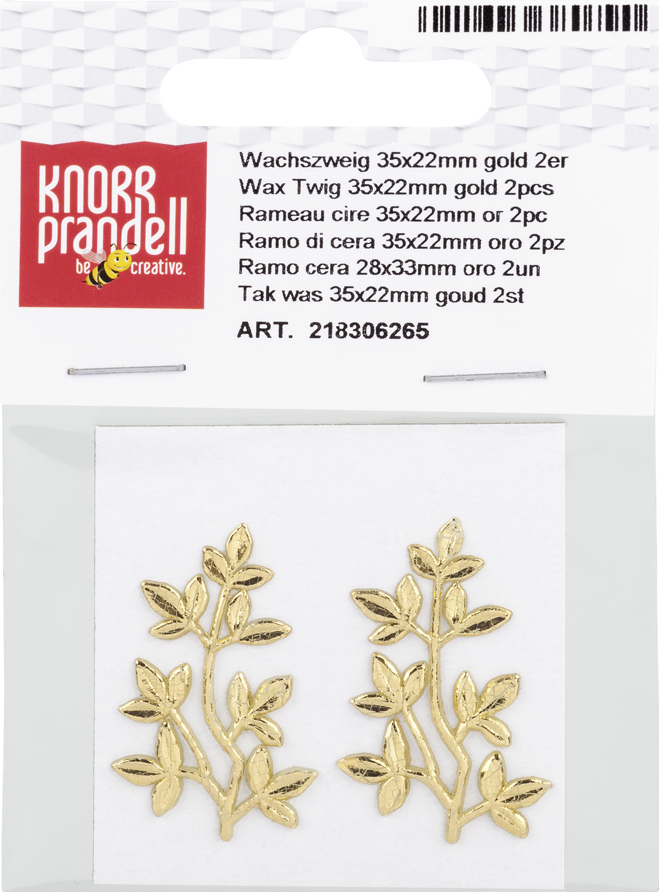 KNORR prandell 218306265 | Wachszweig | 35 x 22 mm | goldfarben