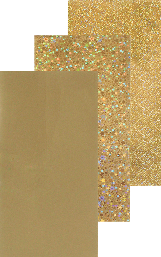 KNORR prandell 218308150 | Wachsplatten-Sortiment | „Sortierung Hologramm gold“ | 175 x 80 x 0,5 mm