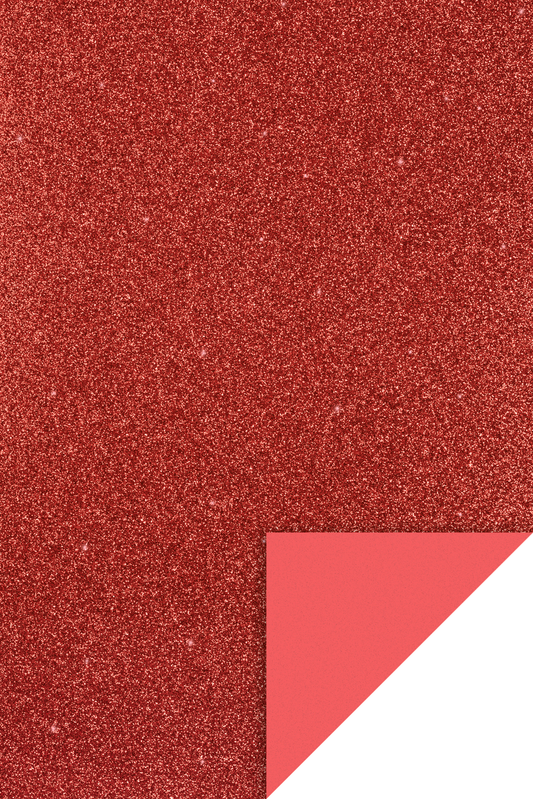 KNORR prandell 218434515 | Moosgummi | CreaSoft | Glitter | 20 x 30 x 0,2 cm | rot