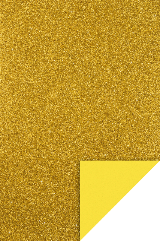 KNORR prandell 218434574 | Moosgummi | CreaSoft | Glitter | 20 x 30 x 0,2 cm | goldgelb