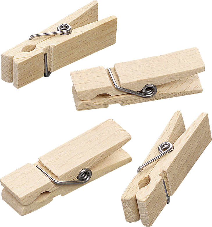 KNORR prandell 218735738 | Holzklammer | „Mini“ | 45 x 13 mm | Buche