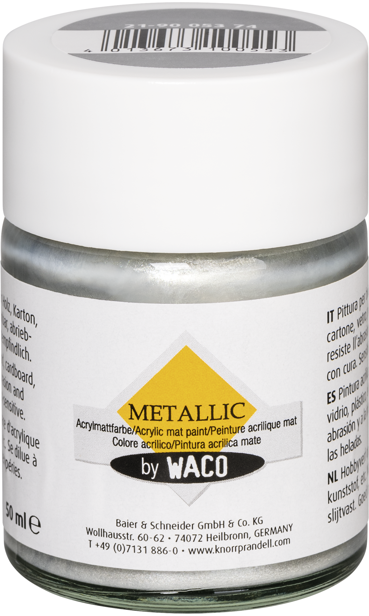 Waco 219005374 | Acrylmattfarbe | „Metallic“ | metallic silberfarben