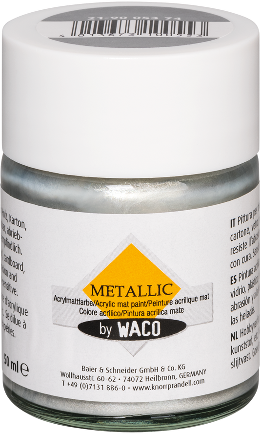 Waco 219005374 | Acrylmattfarbe | „Metallic“ | metallic silberfarben