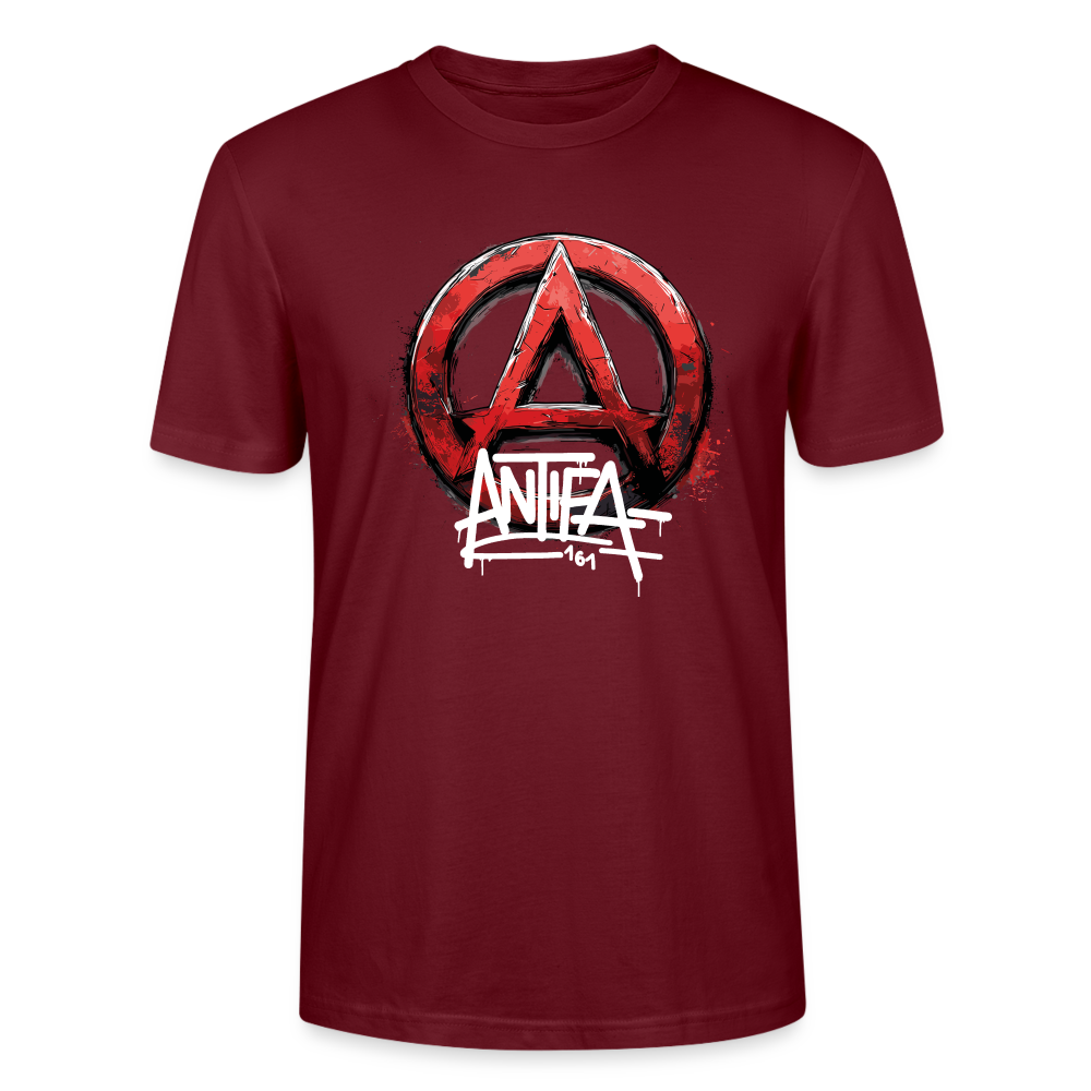 Antifa 161 Rotes Anarchie-Symbol - Stanley/Stella Unisex T-Shirt CRAFTER - Burgunderrot