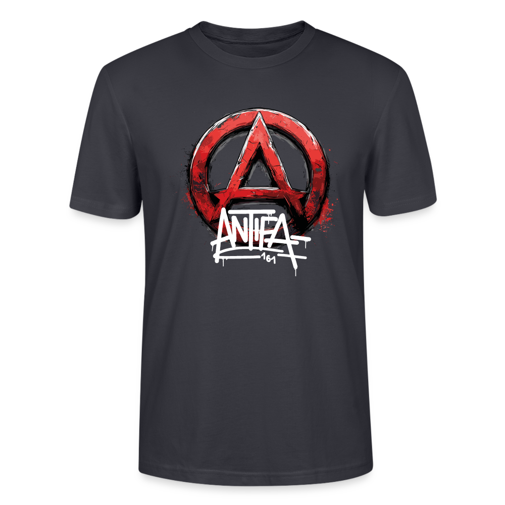 Antifa 161 Rotes Anarchie-Symbol - Stanley/Stella Unisex T-Shirt CRAFTER - Dunkles Graublau