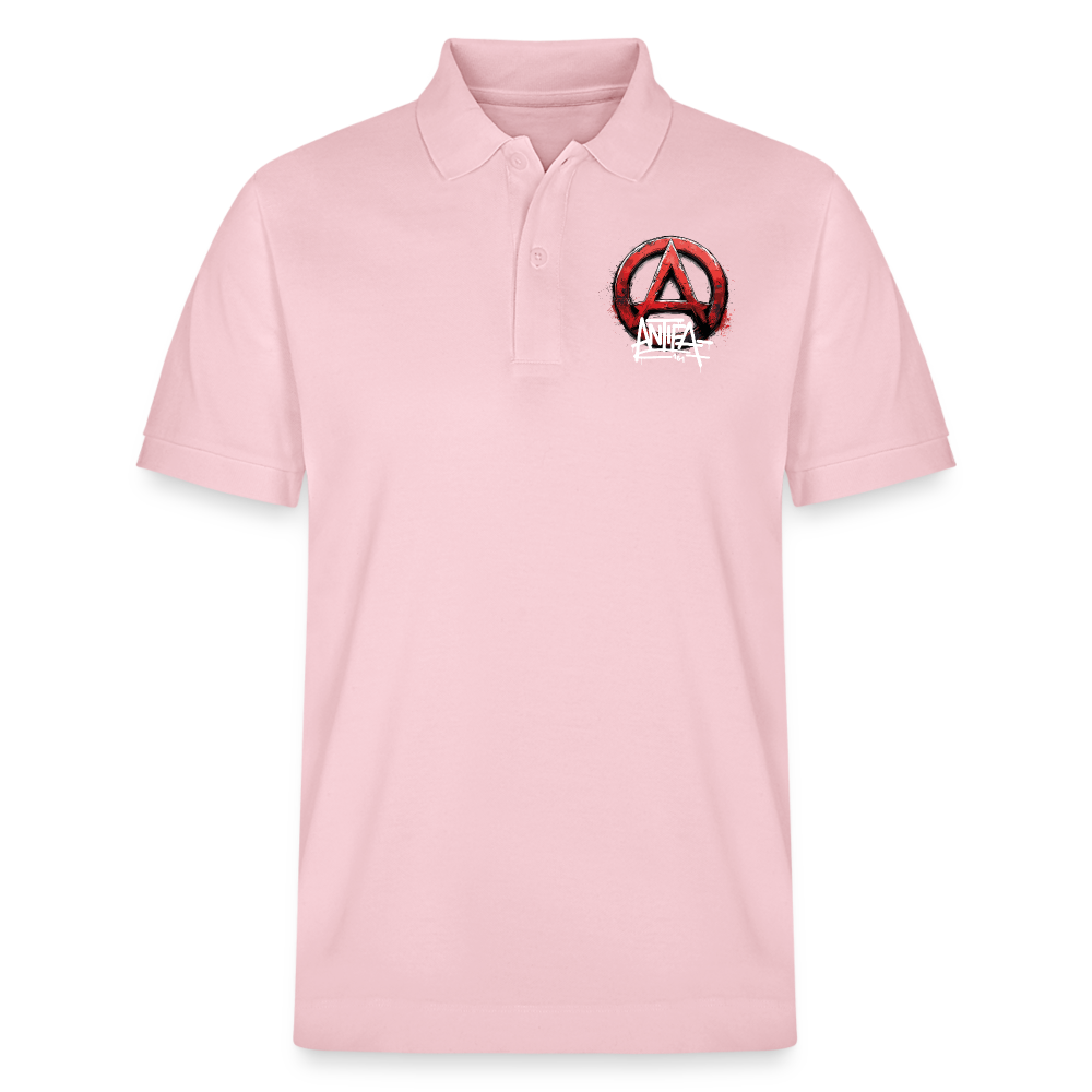 Antifa 161 Rotes Anarchie-Symbol - Stanley/Stella Unisex Bio-Poloshirt PREPSTER - Hellrosa